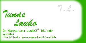 tunde lauko business card